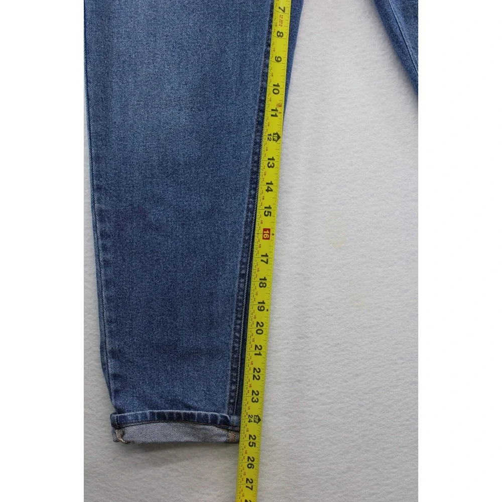 Women's High Rise Tapered Jeans Size 5 Blue Denim Mom Jeans High Waist